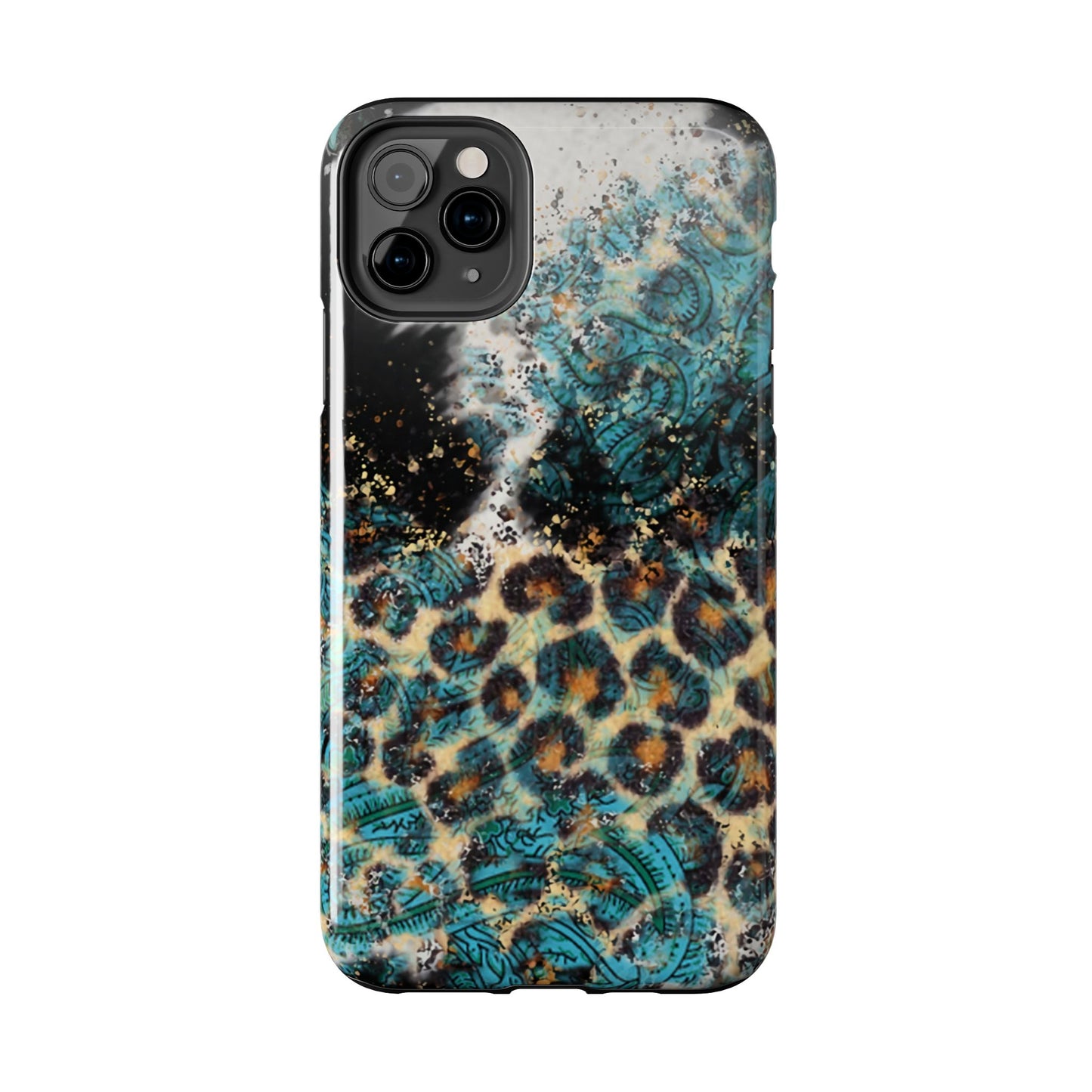 Turquoise Paisley Cowhide Leopard - iPhone Series Case