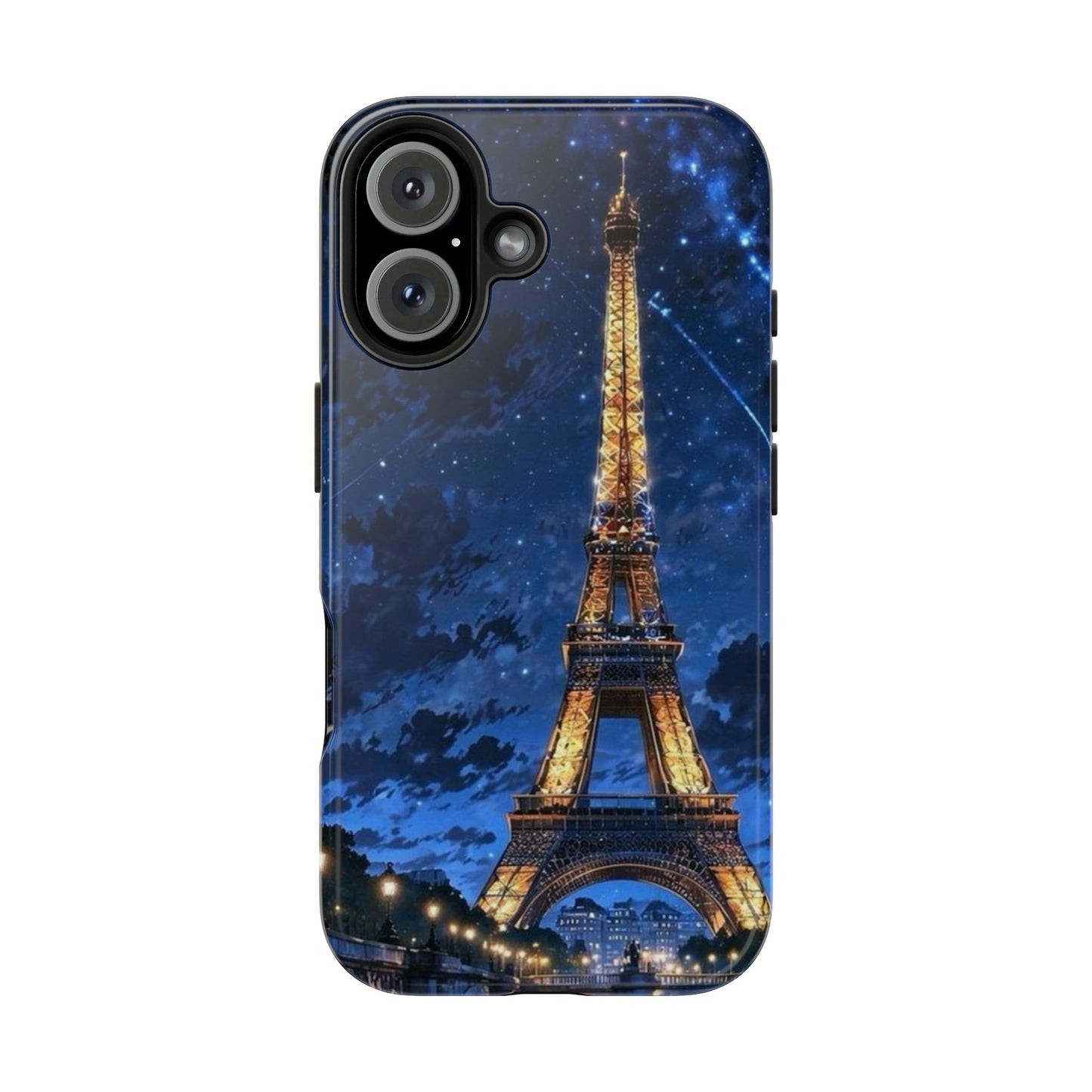 iPhone Case - Eiffel Tower Under Starlit Sky Design