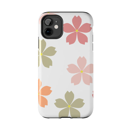 Pastel Sakura Blossom Tough iPhone Case – Durable Design with Soft Matte Finish