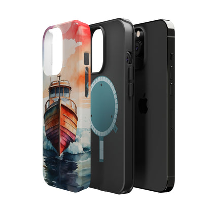 Sunset Sail Watercolor Boat –  MagSafe iPhone Series Case