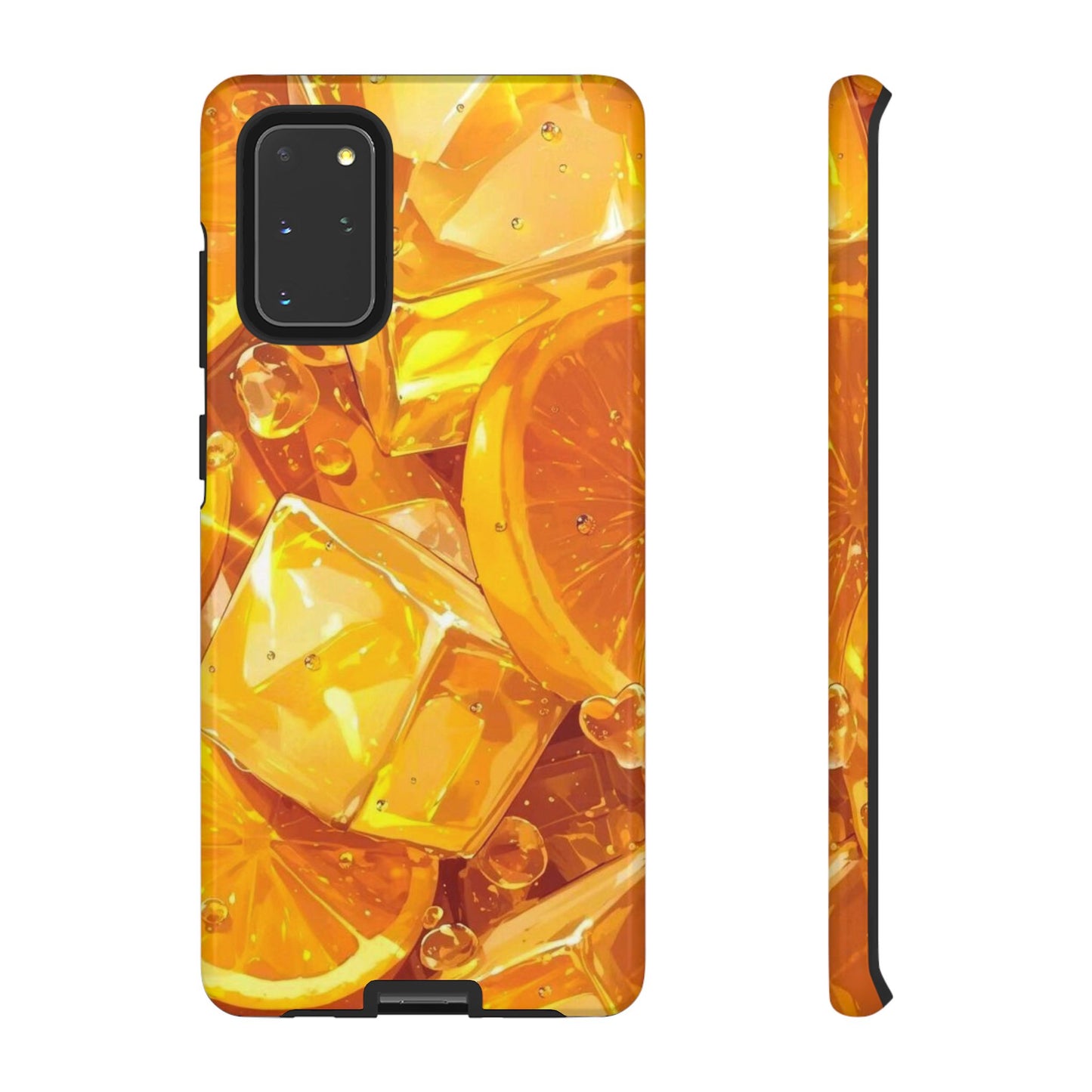 Citrus Splash Samsung Galaxy  Case – Bright Orange Slices & Ice, Dual-Layer Protection