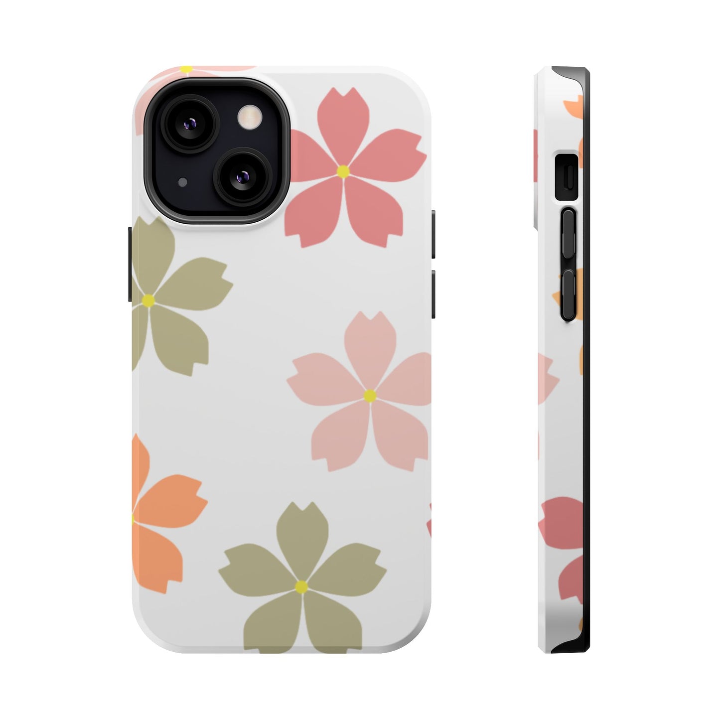 Pastel Sakura Blossom Tough MagSafe iPhone Case – Durable Design with Soft Matte Finish