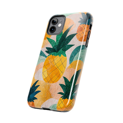 Tropical Pineapple iPhone Case – Vibrant Fruit Design, Tough Dual - Layer Protection - BOGO Cases