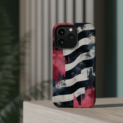 MagSafe iPhone Case: Blood Zebra – Bold Red & Black Pattern