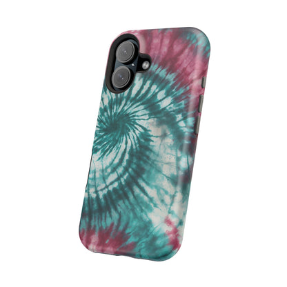 Teal and Pink Tie-Dye MagSafe Case – Stylish and Functional