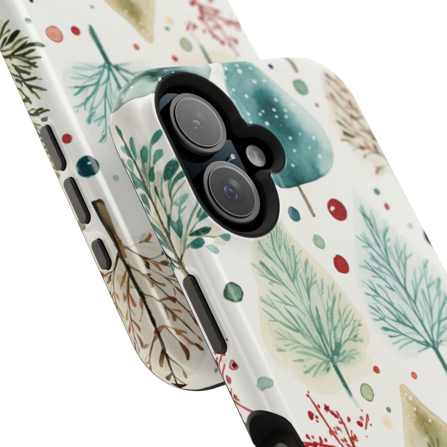 Watercolor Winter Trees MagSafe iPhone Case – Nature-Inspired, Holiday Theme Protective Cover