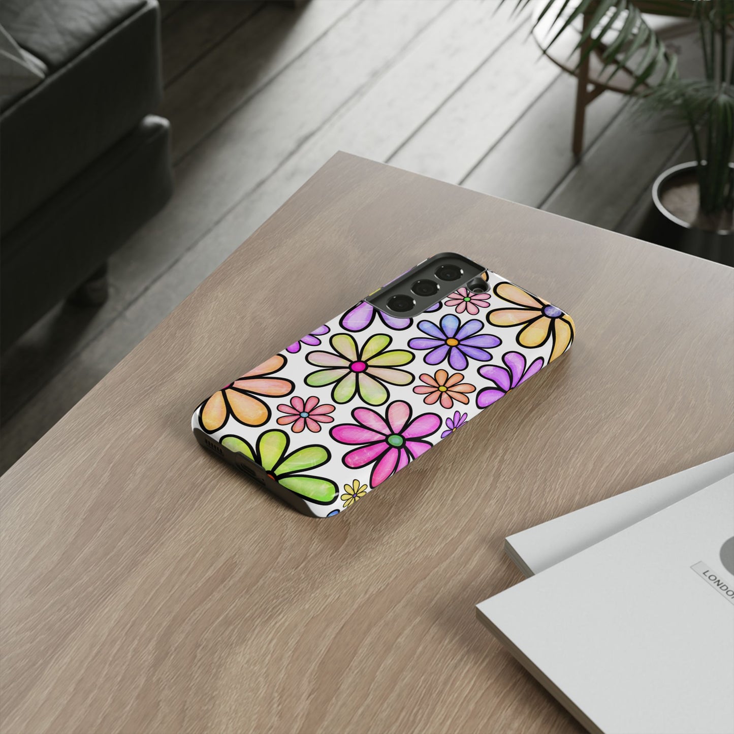 Pastel Daisy Dream Samsung Galaxy Case – Slim Profile, Glossy Finish