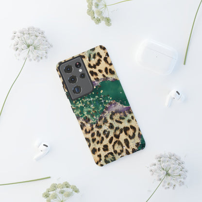 Emerald Glitter Leopard Print - iPhone Series Case