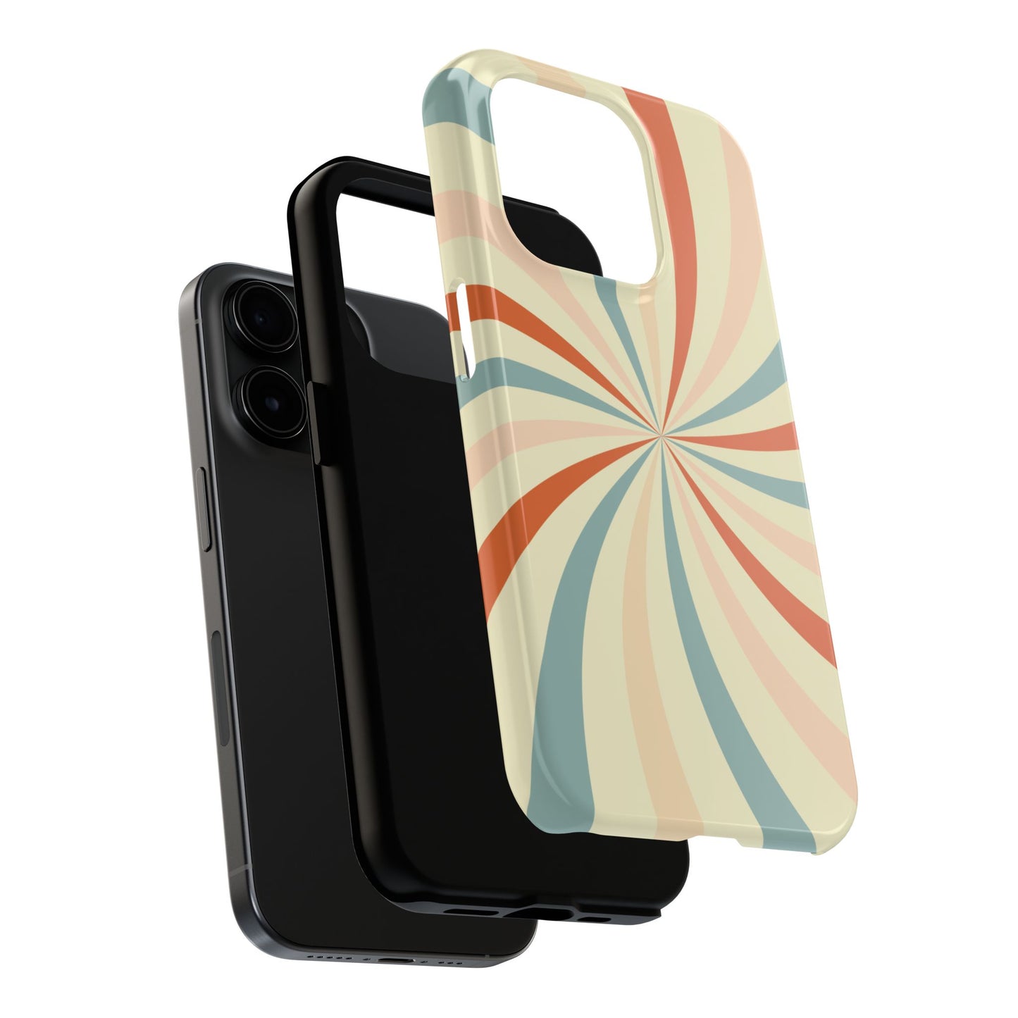 Retro Swirl iPhone Case – Durable, Vintage-Inspired Design with Dual-Layer Protection