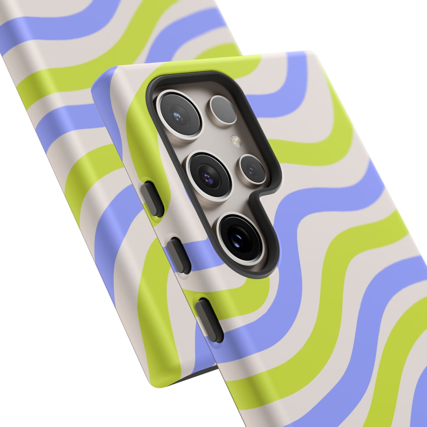 Neon Wave Samsung Galaxy Case – Bold Dual-Layer Protection with 70s-Inspired Vibe