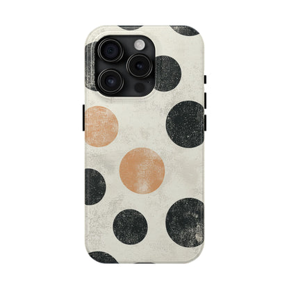 Vintage Polka Dot iPhone Case - Retro Abstract Protective Cover