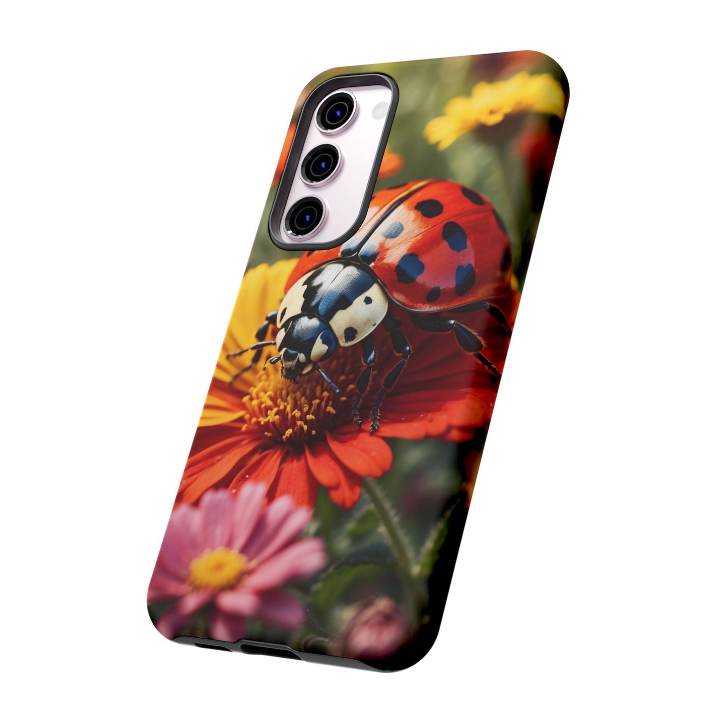 Ladybug on Orange Daisy - Samsung Galaxy Case