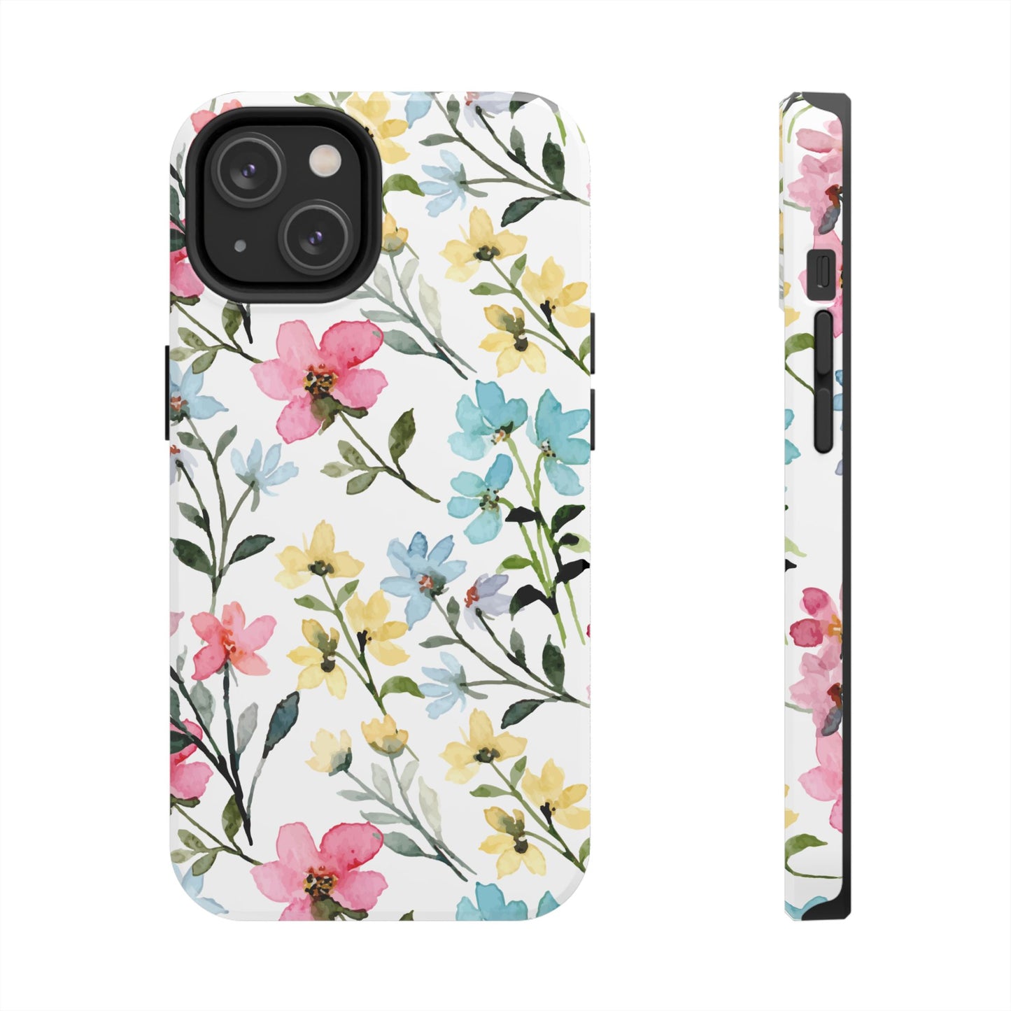 Watercolor Floral Bliss – iPhone Series Case with Pastel Flower Design