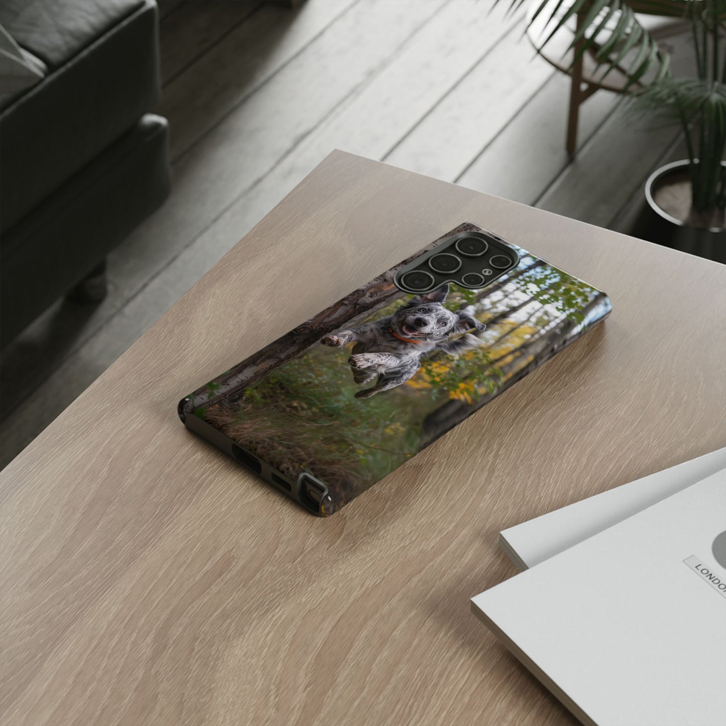 Happy Forest Dog Samsung Galaxy Case – Nature-Inspired Protective Cover