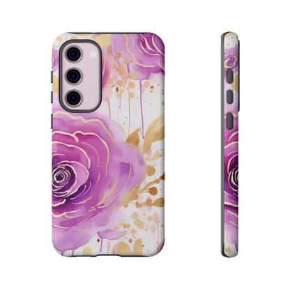 Radiant Purple & Gold Floral - Samsung Galaxy Series Case