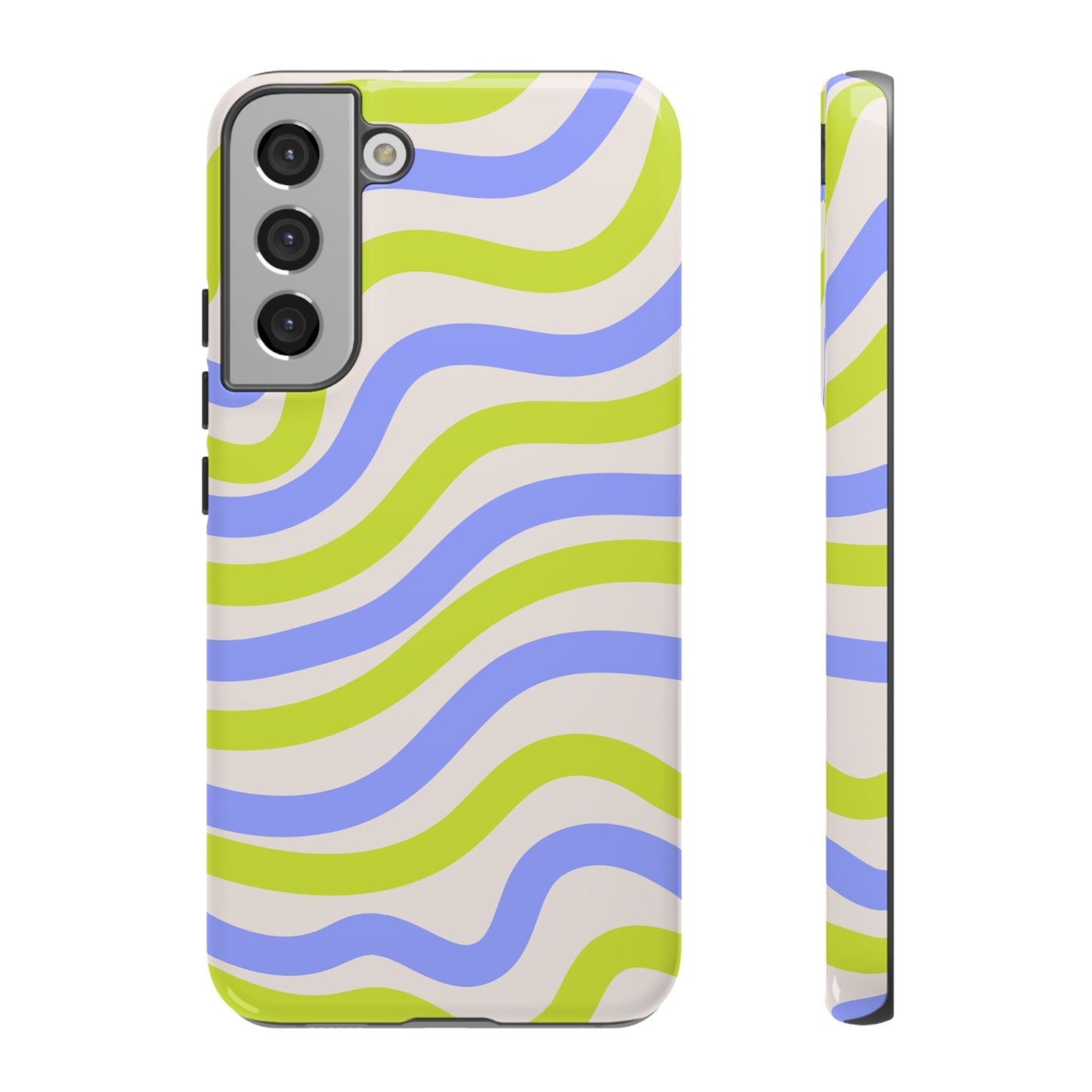 Neon Wave Samsung Galaxy Case – Bold Dual-Layer Protection with 70s-Inspired Vibe