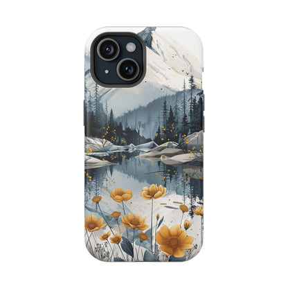 Silver Alpine Wildflower iPhone Case