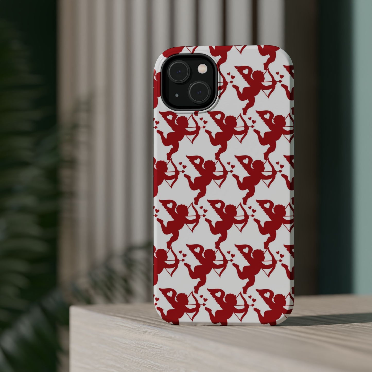 Red Cupid Love Pattern MagSafe Case