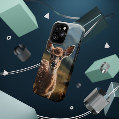 Gentle Fawn in Mountain Meadows MagSafe iPhone Case