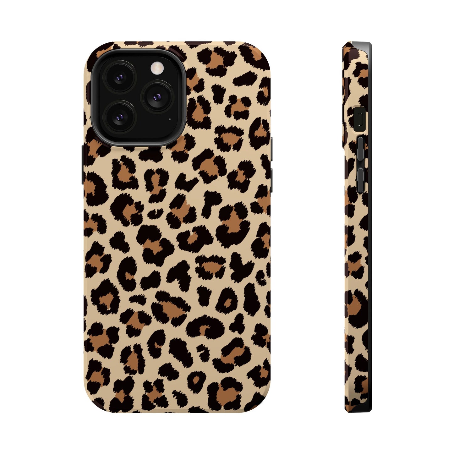 Wild Leopard Print Tough MagSafe iPhone Case – Bold Animal Pattern Design with Dual-Layer Protection