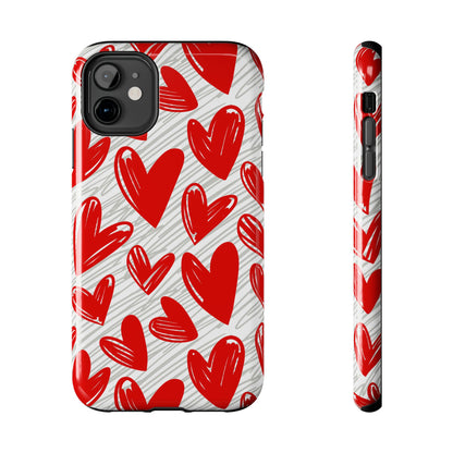 iPhone Case: Whimsical Heart Doodle