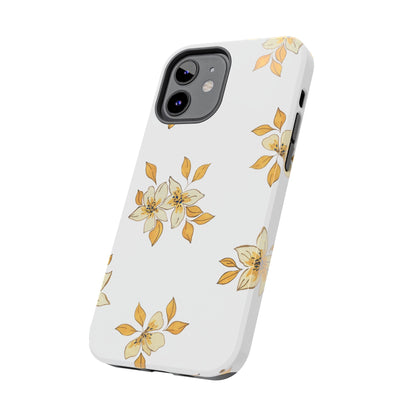 Delicate Yellow Blossom iPhone Case – Minimalist Floral Design with Matte Finish