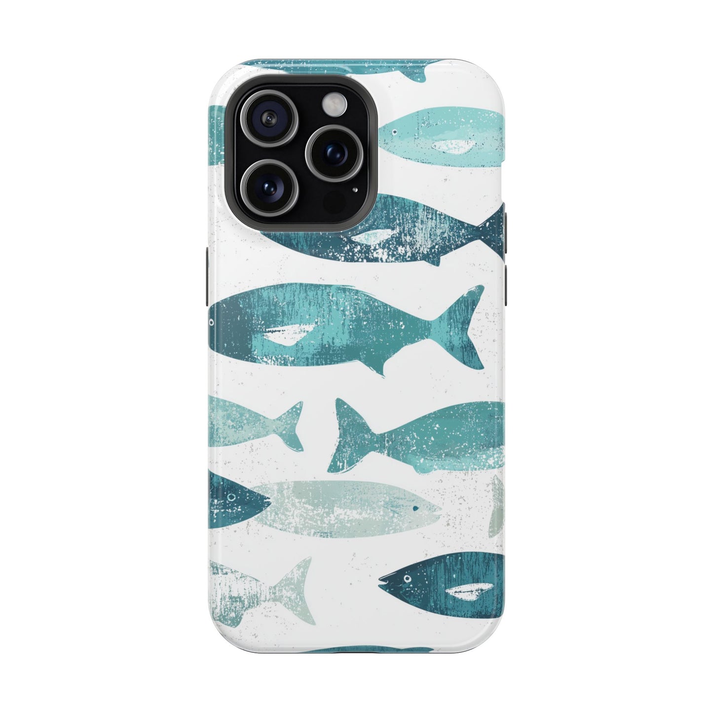 Vintage Blue Fish Print - MagSafe iPhone Series Case