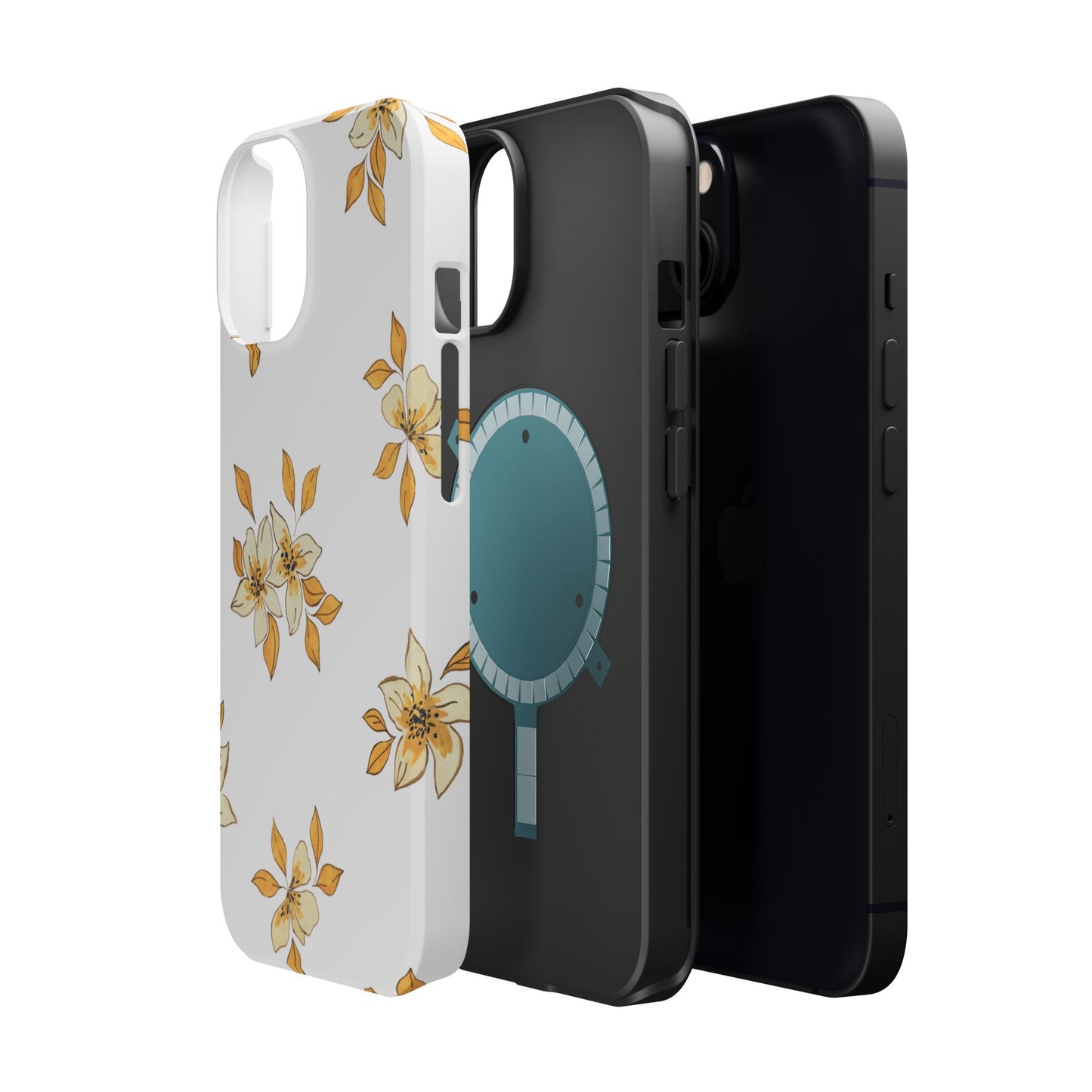 Delicate Yellow Blossom MagSafe iPhone Case – Minimalist Floral Design with Matte Finish