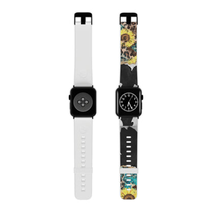 Rustic Sunflower Leopard Glam  Apple Watch Band