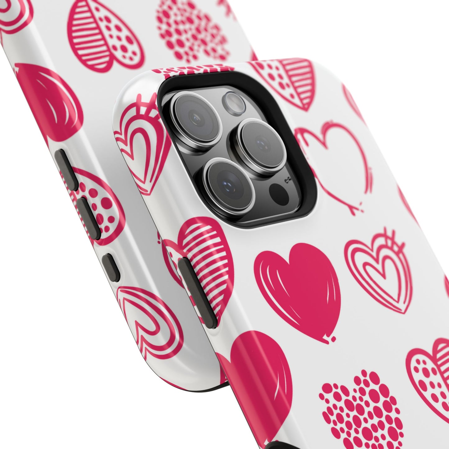 Funky Pink Hearts – MagSafe iPhone Case