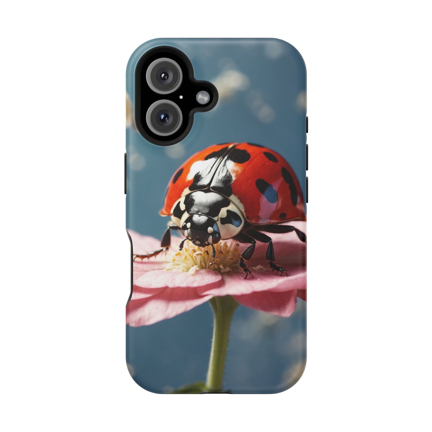 MagSafe iPhone Case: Floral Ladybug Delight