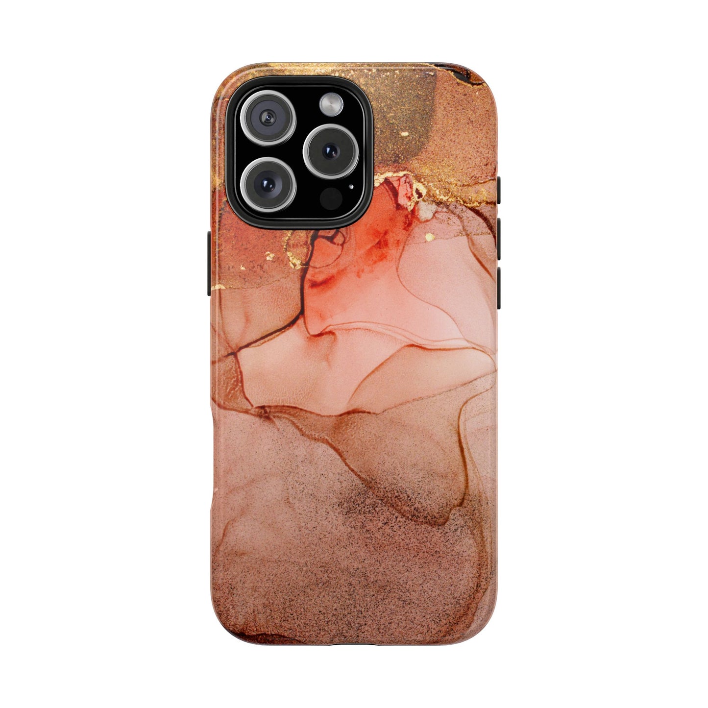 Ruby Red Marble Samsung Galaxy Case - Elegant Red Marble with Gold Accents