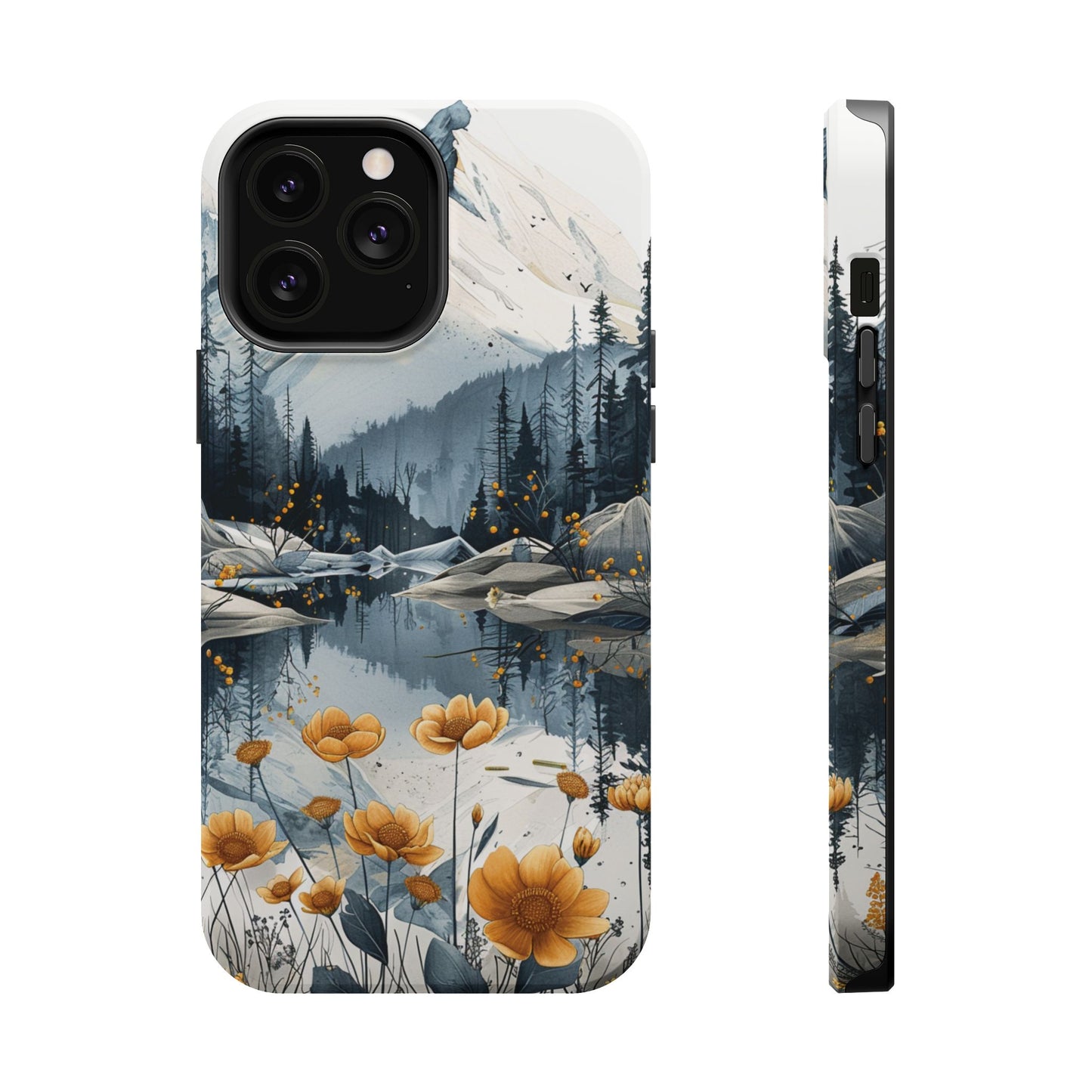 Silver Alpine Wildflower iPhone Case