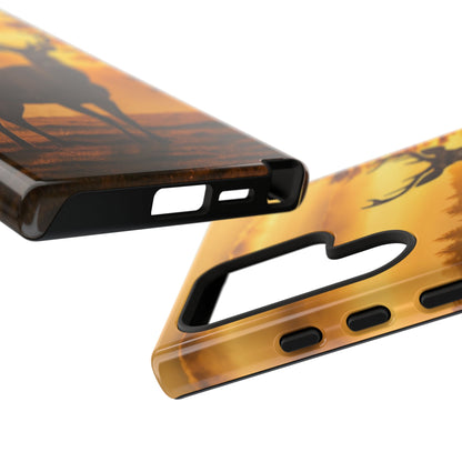 Sunset Majesty: Regal Stag – Samsung Galaxy Case