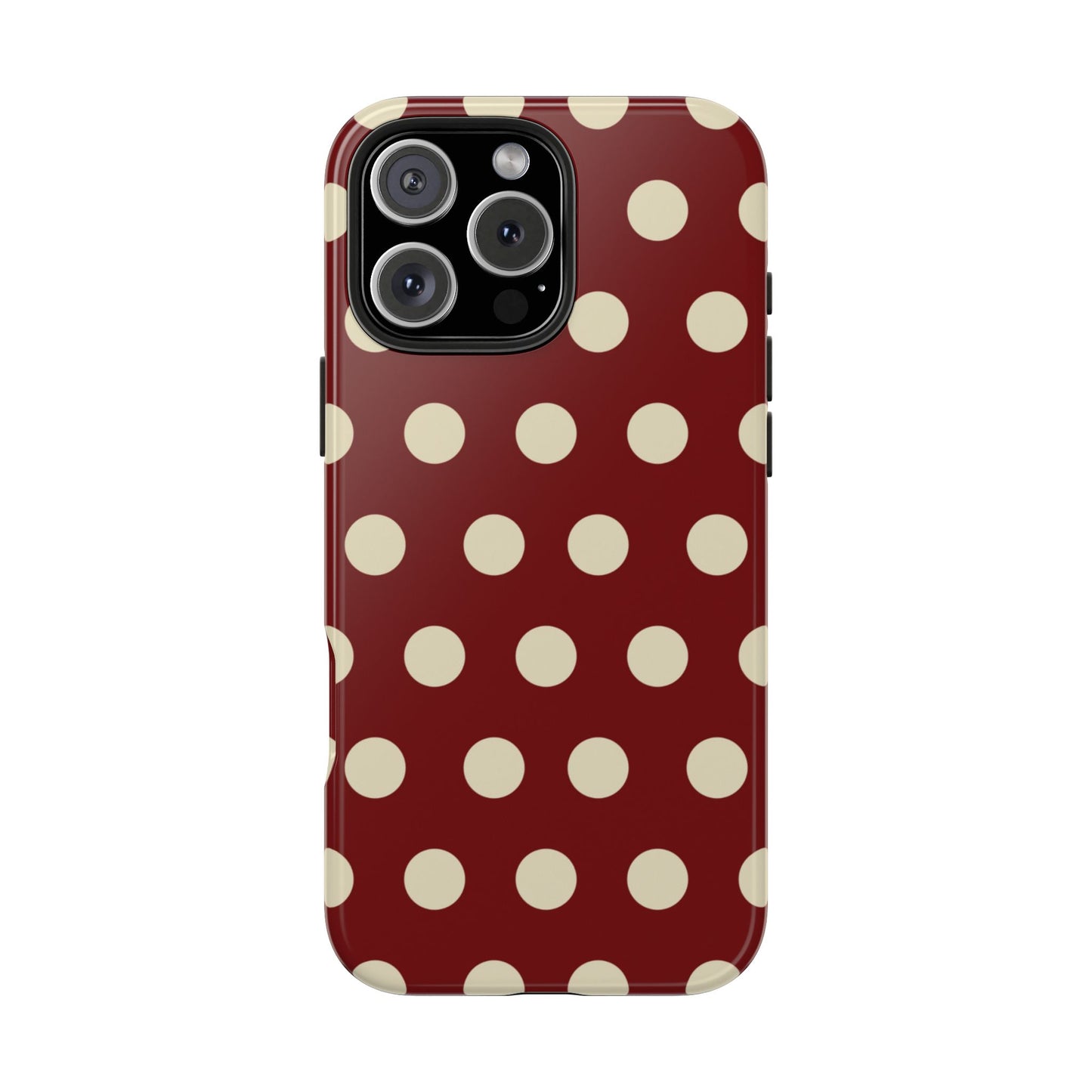 Classic Red & Cream Polka Dots - iPhone Case