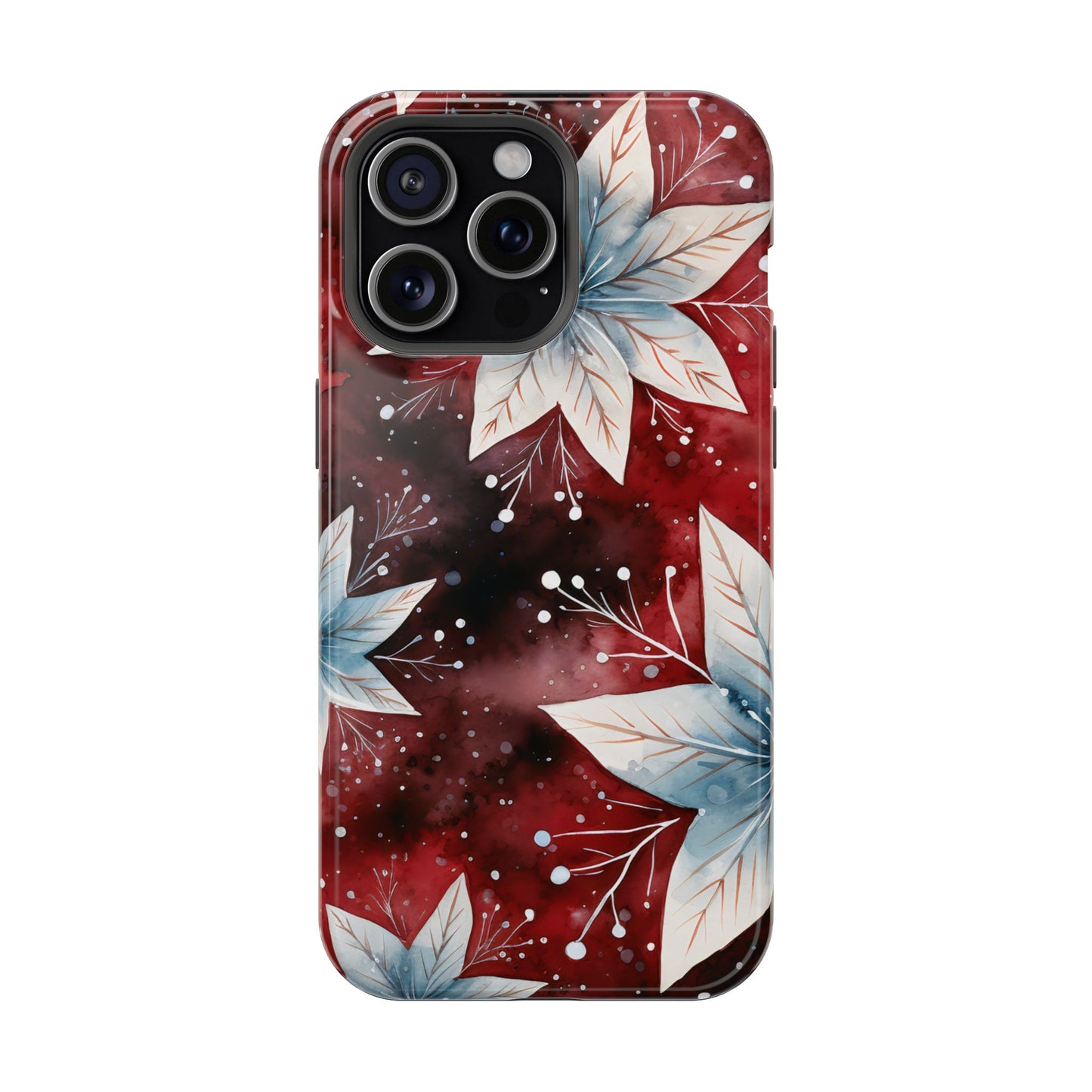 Winter Bloom Poinsettia – MagSafe iPhone Case