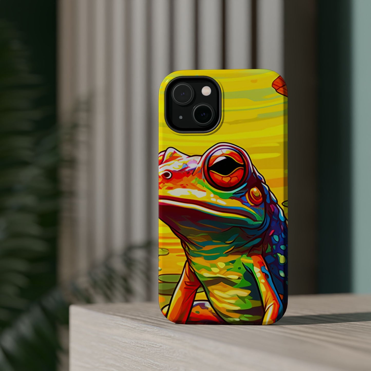 Vibrant Rainbow Frog Design – MagSafe iPhone Case