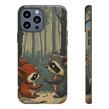 Whimsical Woodland Raccoons Phone Case