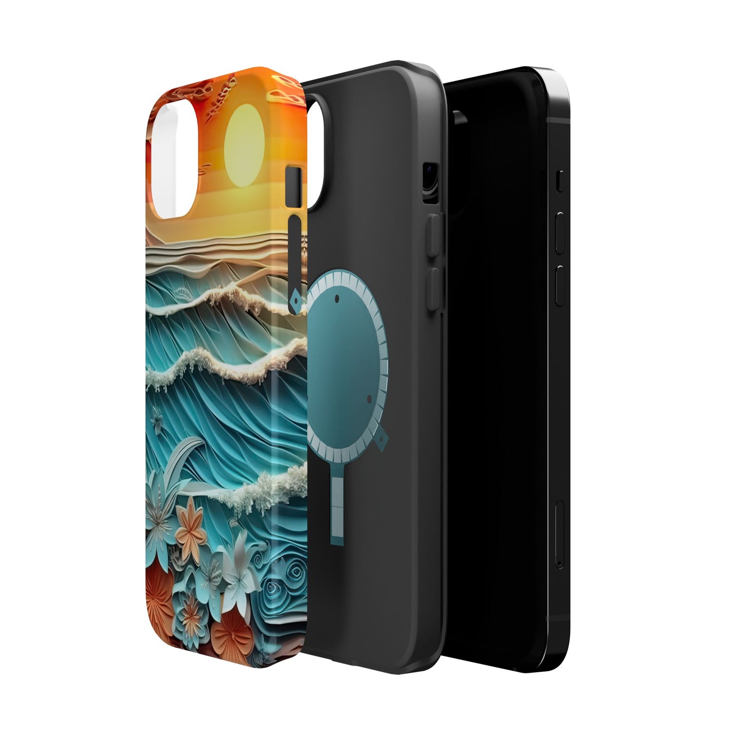 Tropical Sunset Paper Art Ocean – iPhone Series Case