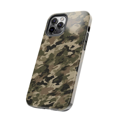 Classic Light Brown Camouflage – Durable iPhone Case with Timeless Design