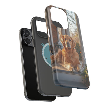 Golden Retriever on Porch - iPhone MagSafe Series Case