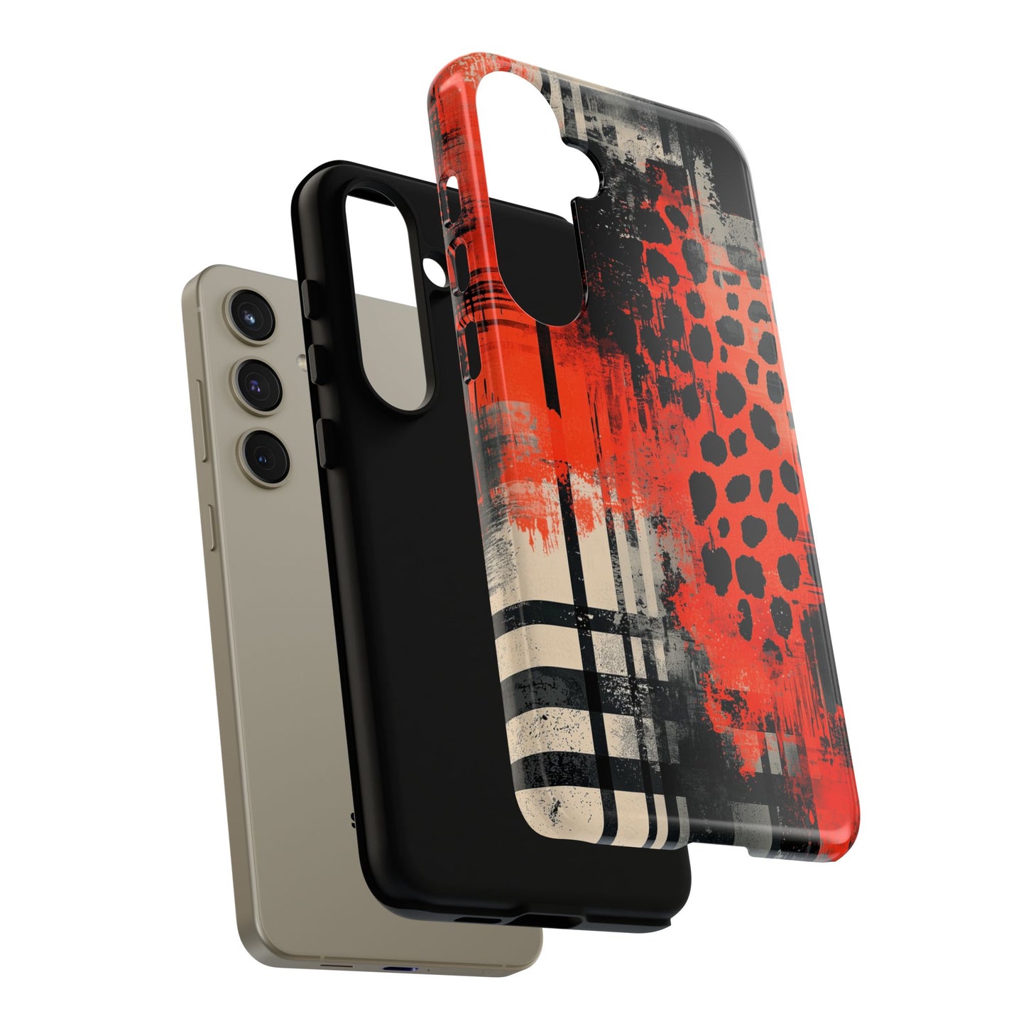 Cheetah Plaid Case – Red & Black Pattern