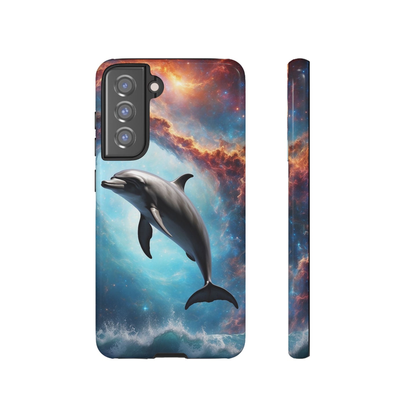 Cosmic Dolphin Space Vibes - Samsung Galaxy Case