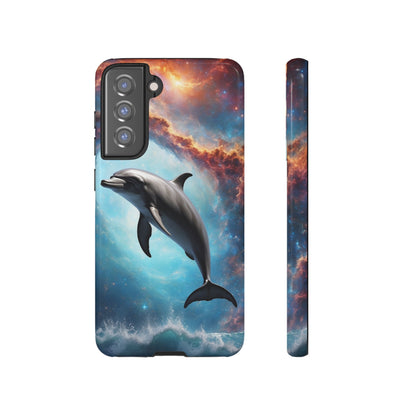 Cosmic Dolphin Space Vibes - Samsung Galaxy Case