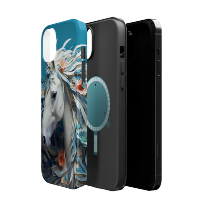 Floral Horse MagSafe iPhone Case