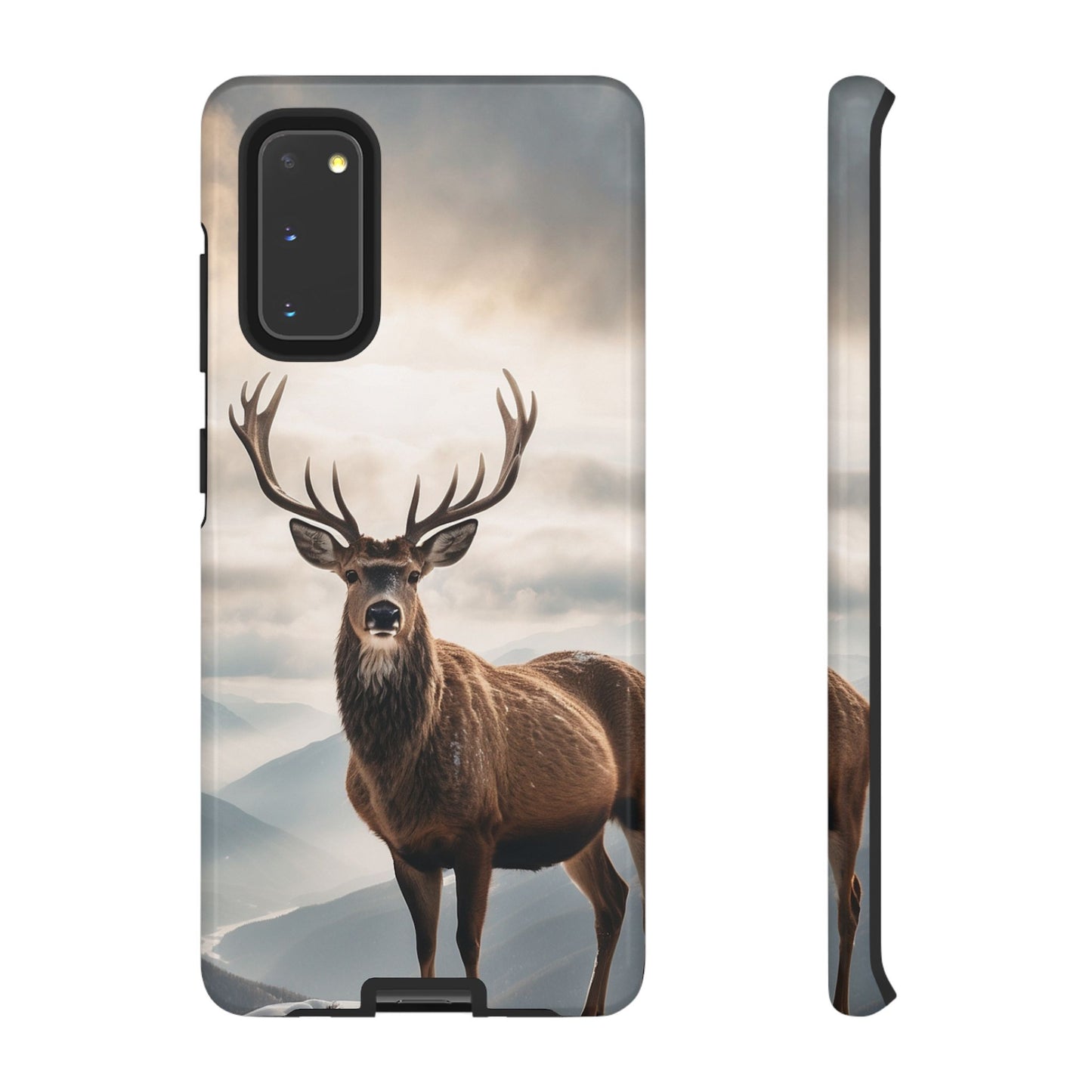 Alpine Majesty: Stag in Snow – Samsung Galaxy Case