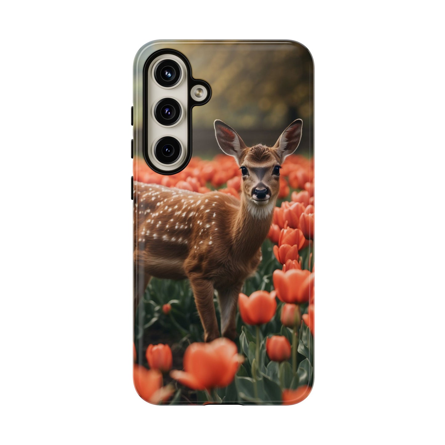 Fawn Among Tulips Samsung Galaxy Case