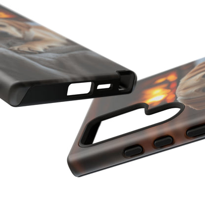 Cozy Labrador by the Fireplace - Samsung Galaxy Case