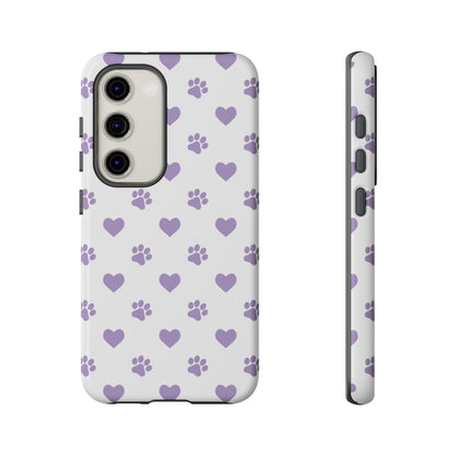 Paw Prints & Hearts – Samsung Galaxy Case, Cute and Durable Design