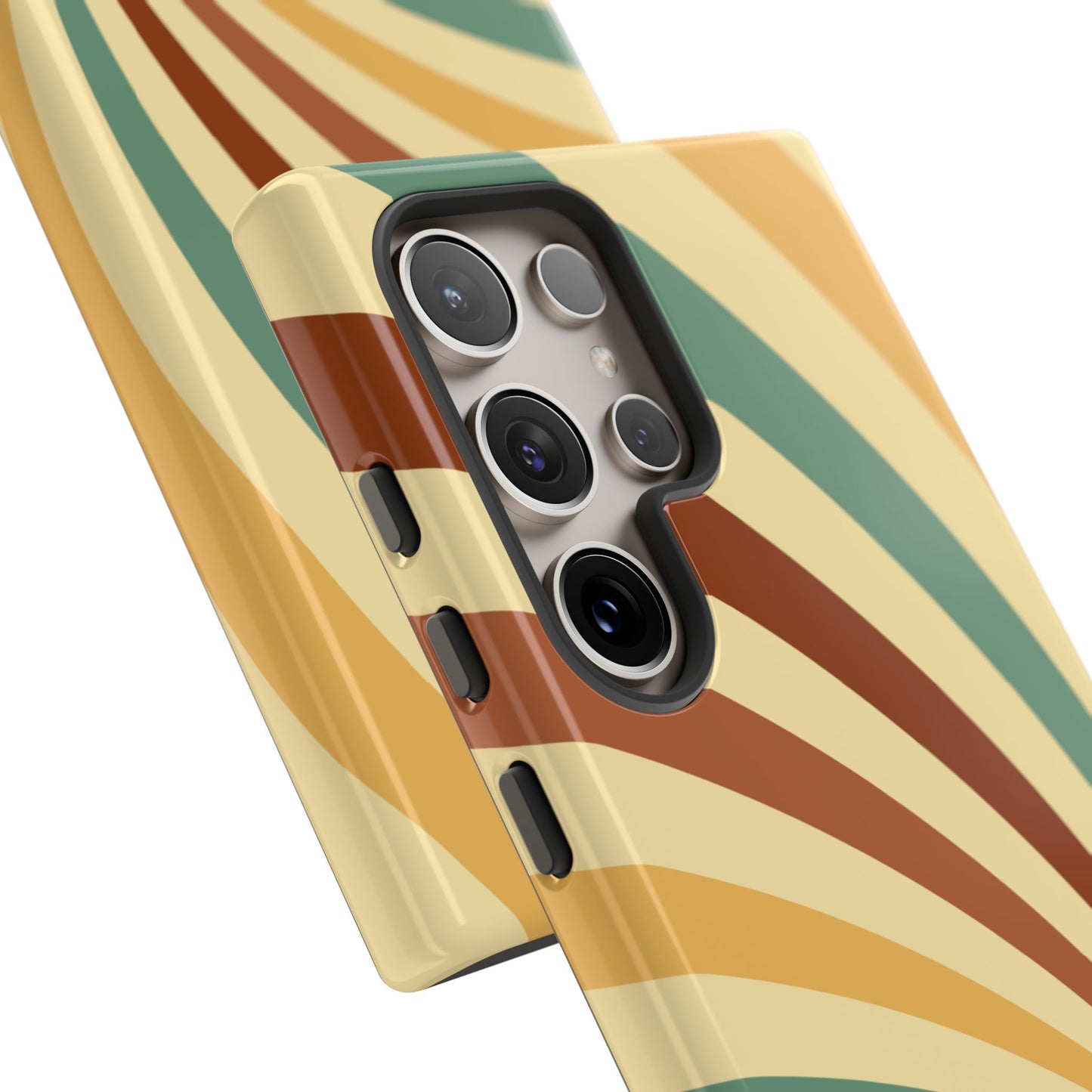 Earthy Retro Swirl Samsung Galaxy Case – Dual-Layer Protection with 70s-Inspired Earth Tones